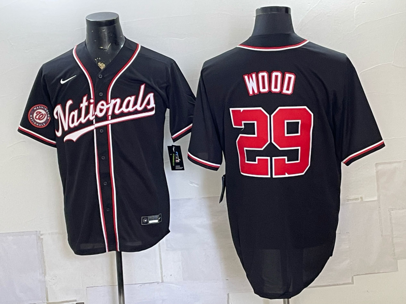 Men Washington Nationals #29 Wood blackNike MLB 2026 jersey 0727001